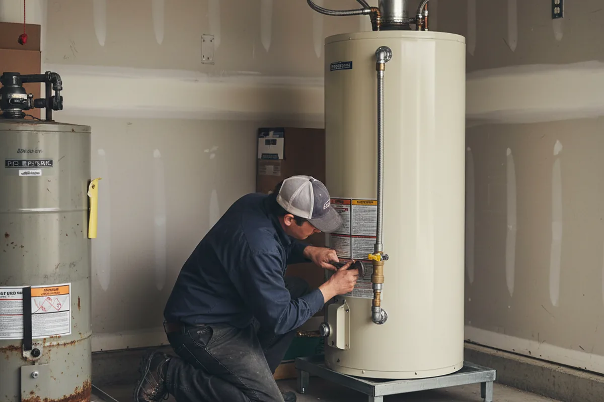 Water heater and shutoff valve replacement in Foxburg