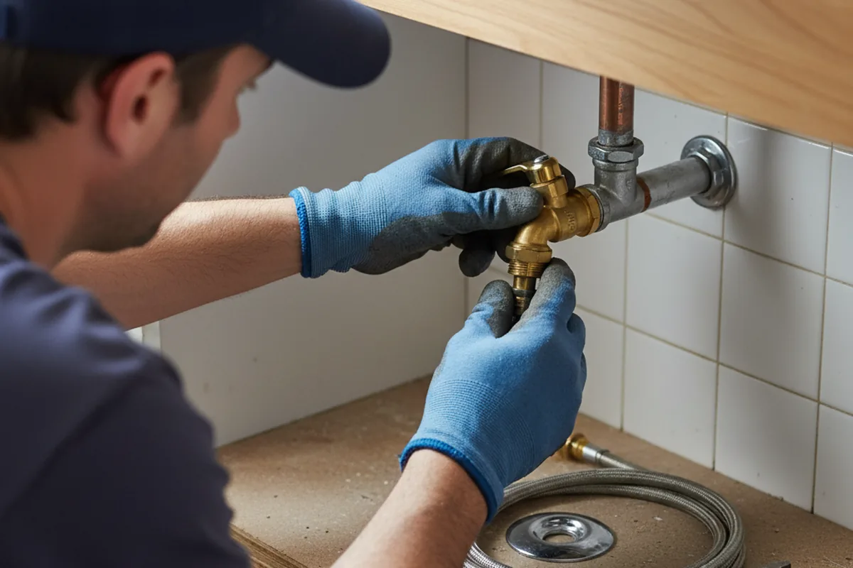 Shutoff valve and fitting work during Faucet and Fixture Repair in Foxburg